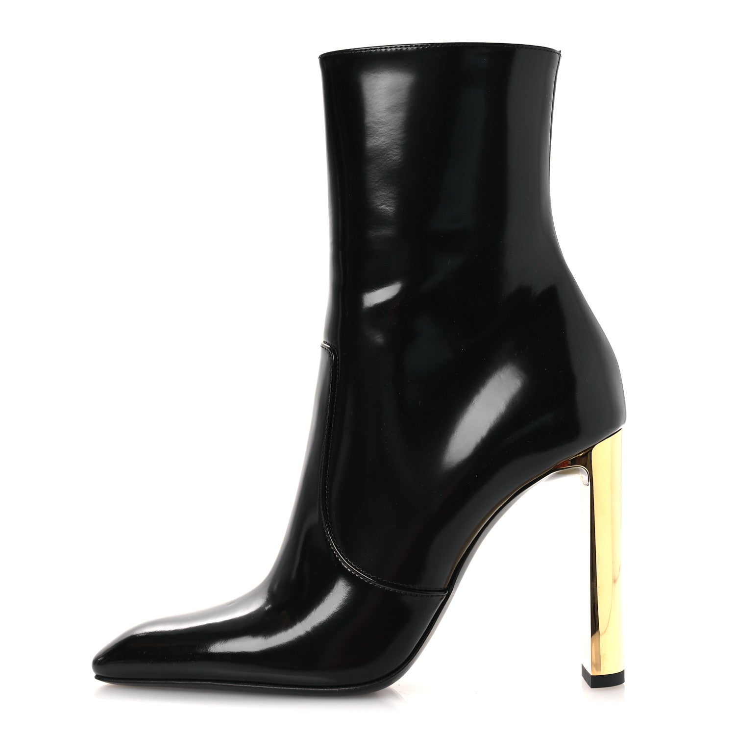 Saint Laurent Vitello Marilyn Auteuil 105 Ankle Zip Boots 37.5 Black 1 of 11
