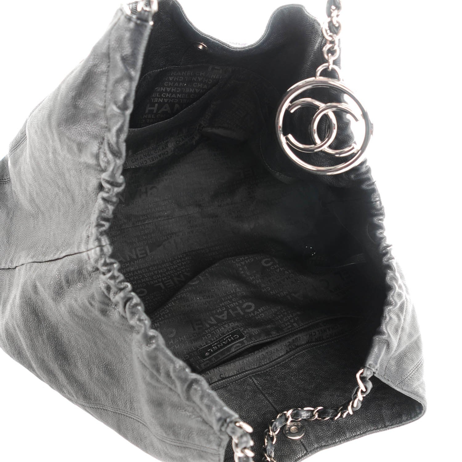 Chanel Distressed Caviar XL Coco Cabas Black 5 of 7