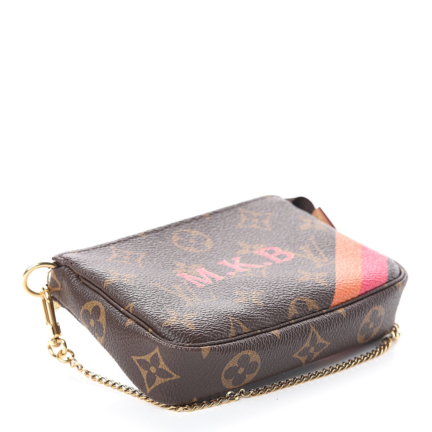 Louis Vuitton Monogram My LV Heritage Mini Pochette Accessories Fuchsia Orange 3 of 5