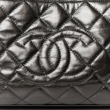 Chanel Metallic Aged Calfskin Quilted Small Chain Me Tote Silver 8 of 10