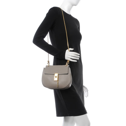 Chloe Grained Lambskin Drew Shoulder Bag Motty Grey 2 of 8