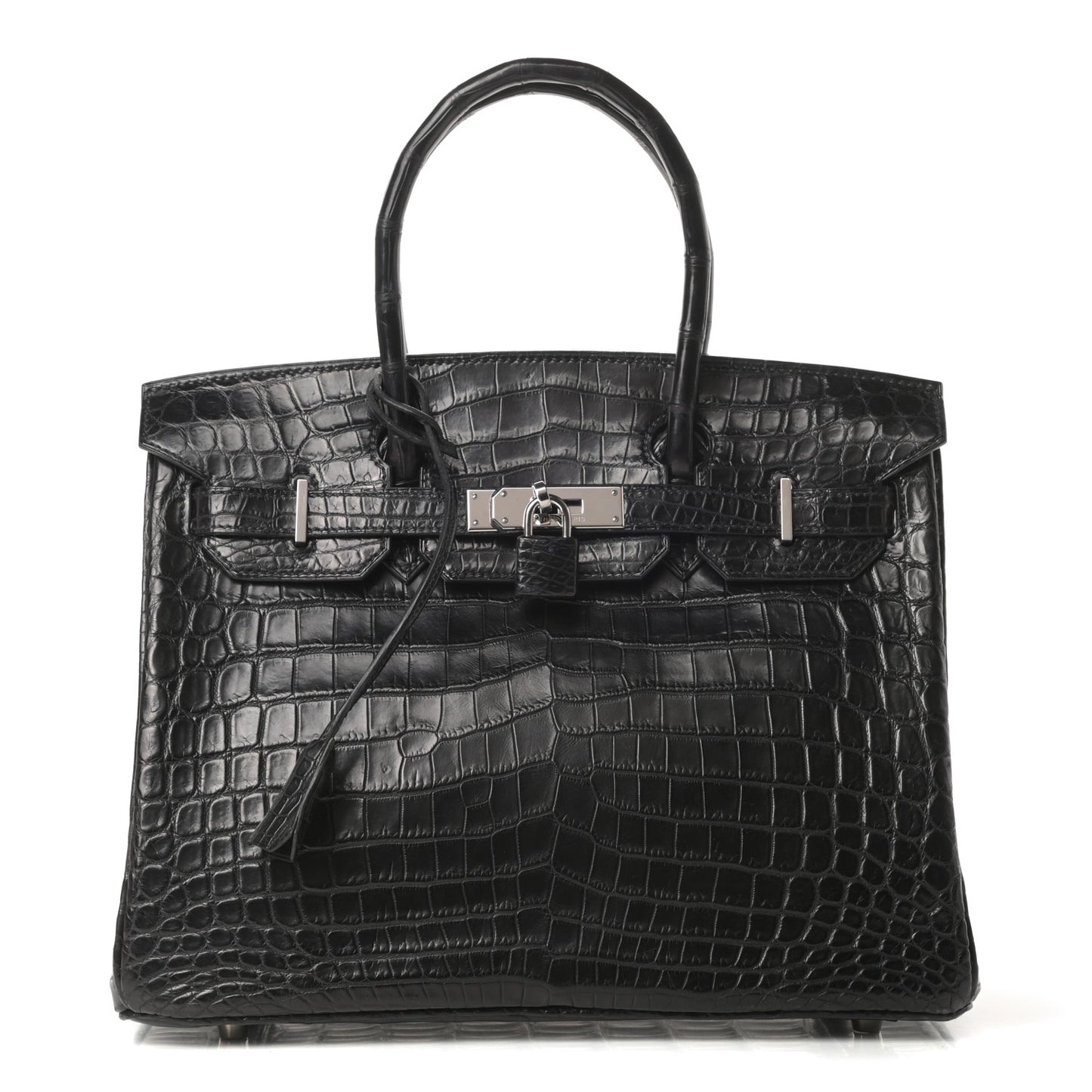 Matte Niloticus Crocodile Birkin 30 Black