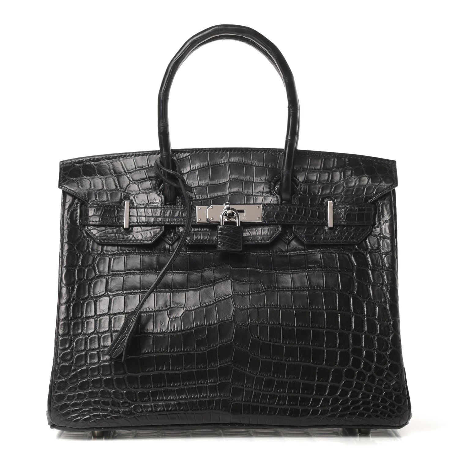 Hermes Matte Niloticus Crocodile Birkin 30 Black 1 of 43