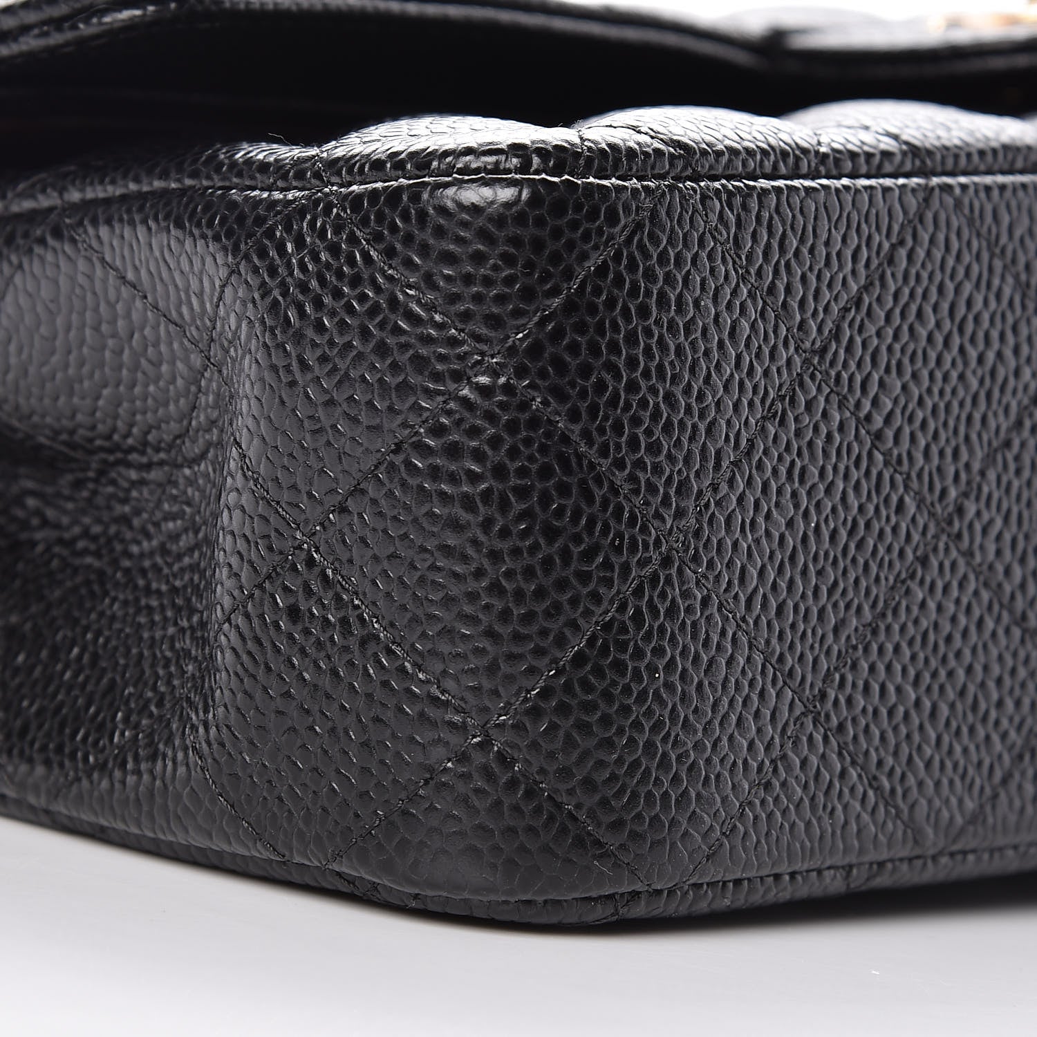 Chanel Caviar Quilted Medium Double Flap Black 8 of 9