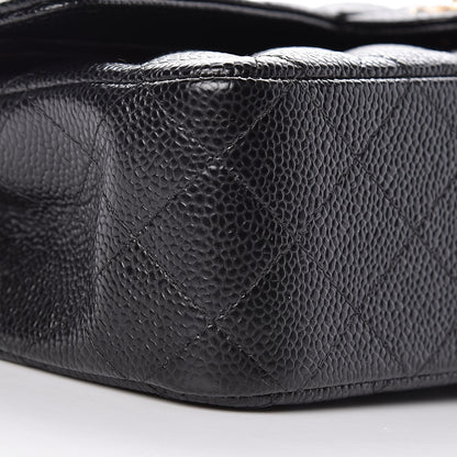 Chanel Caviar Quilted Medium Double Flap Black 8 of 9