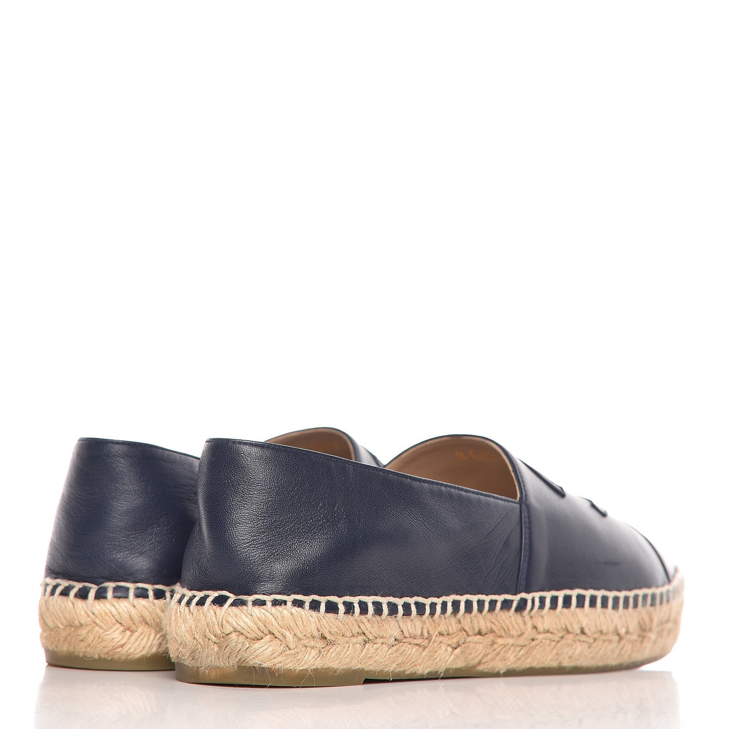 Chanel Lambskin CC Espadrilles 39 Navy Black 4 of 13