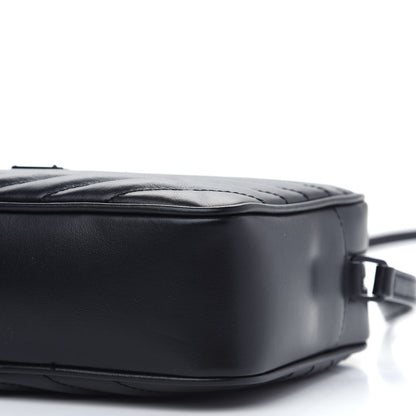 Saint Laurent Calfskin Matelasse Monogram Lou Camera Bag Black 9 of 10