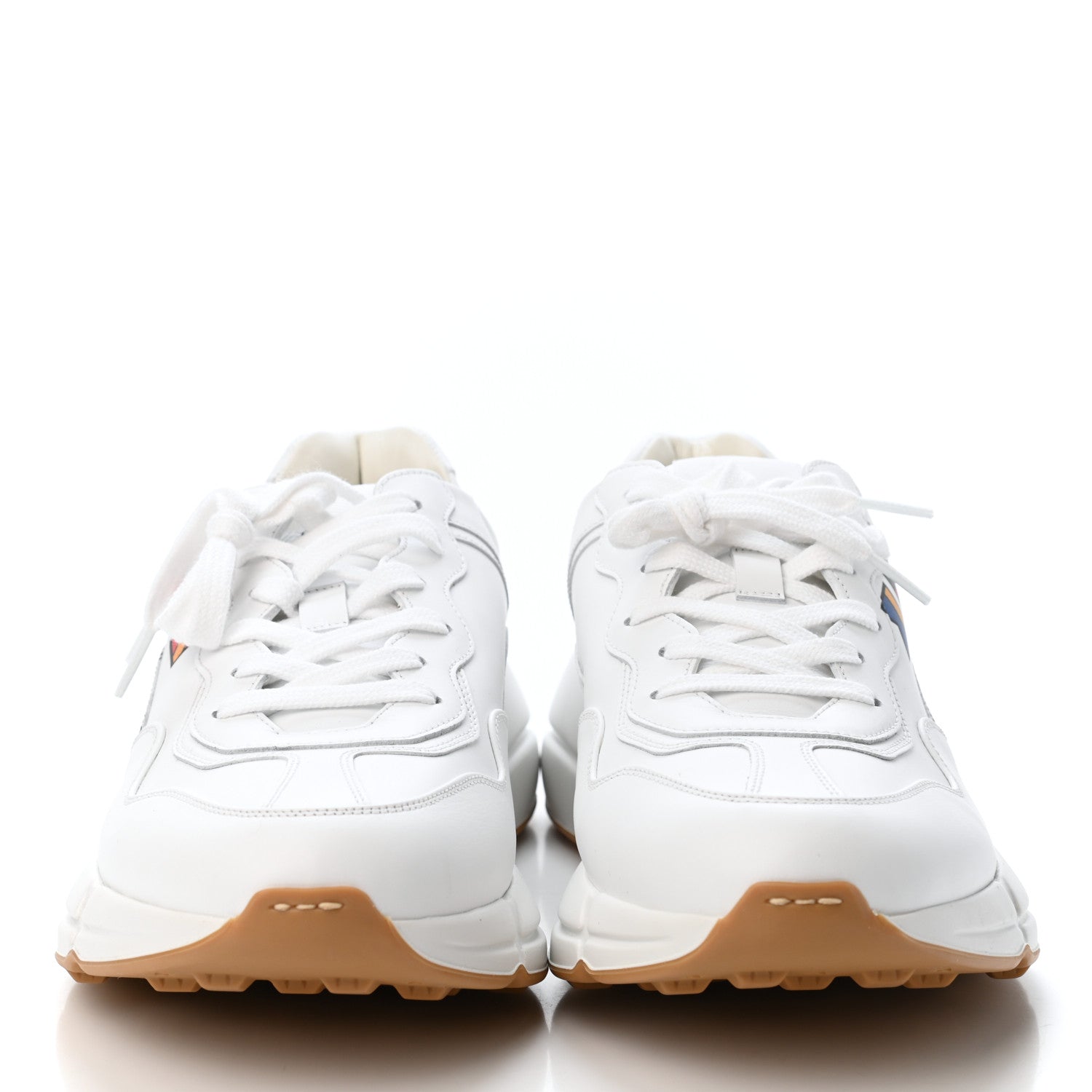 Gucci Calfskin Worldwide Mens Rhyton Sneakers 9 Great White 2 of 4