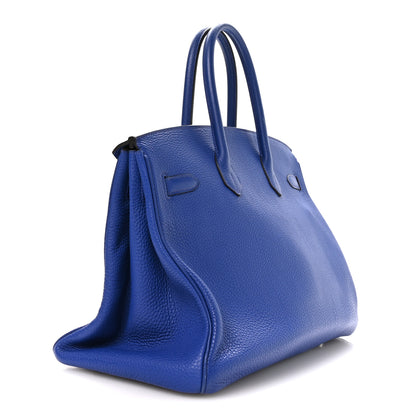Hermes Togo BIRKIN 35 Bleu France 3 of 10