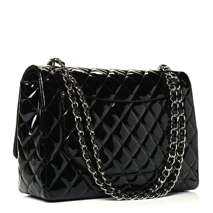 Chanel Patent Quilted Maxi Double Flap Black 2 of 4