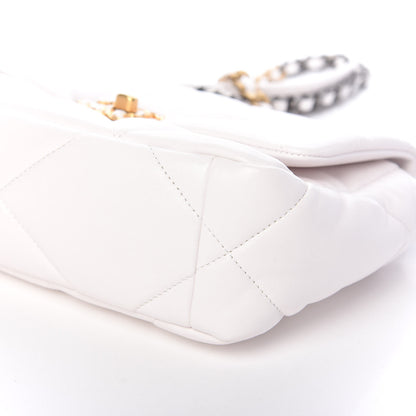 Chanel Lambskin Quilted Medium Chanel 19 Flap White 9 of 10