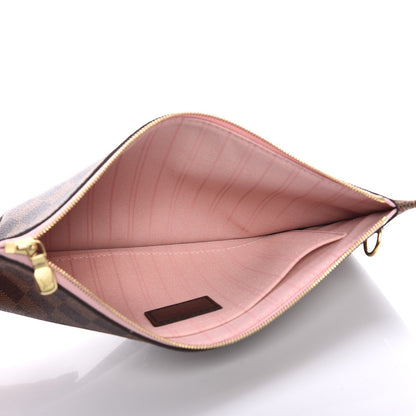 Louis Vuitton Damier Ebene Neverfull MM GM Pochette Rose Ballerine 5 of 7