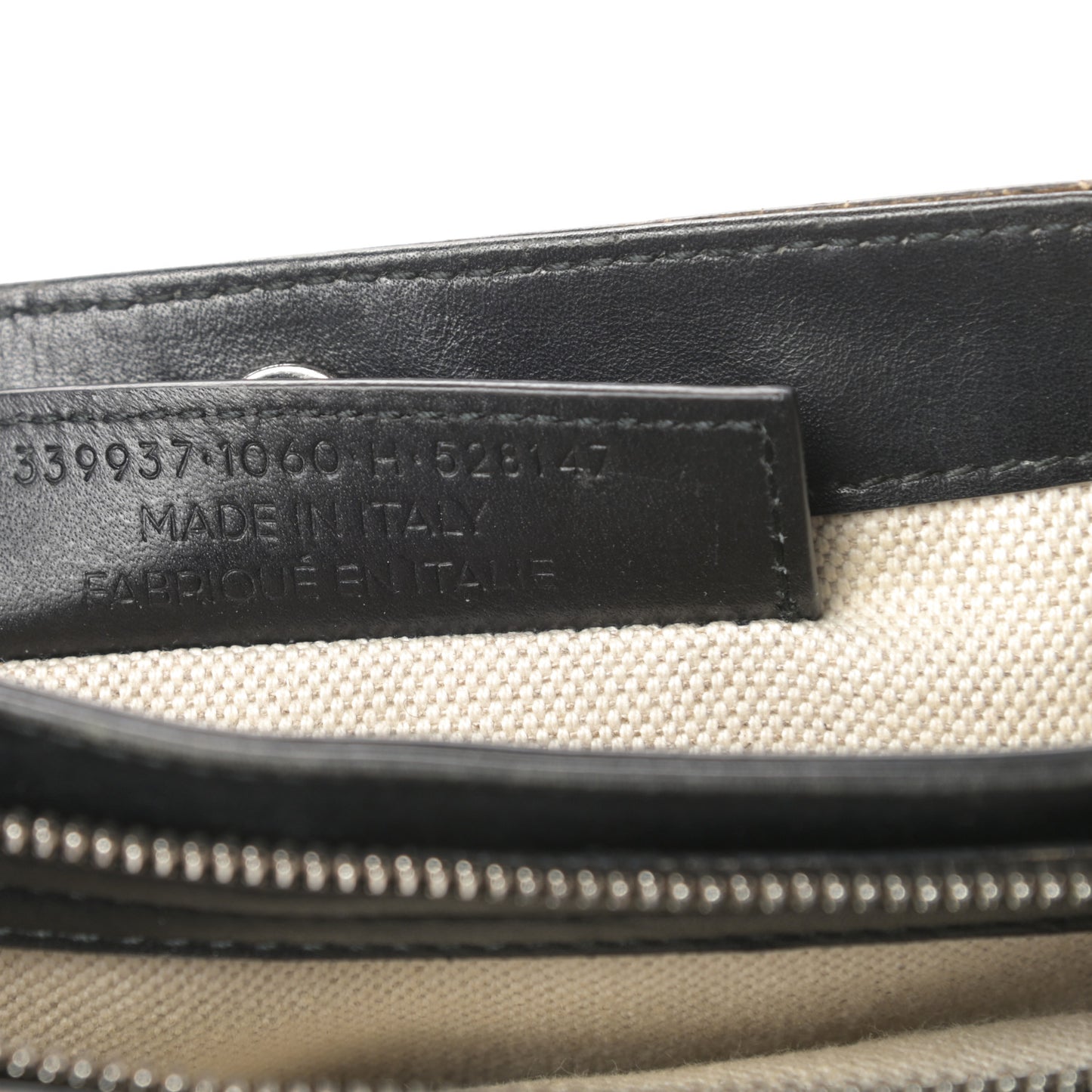 Cotton Canvas Pochette Crossbody Bag Black