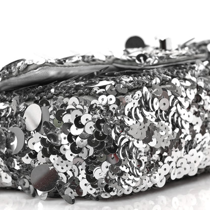 Chanel Sequin Mini Rectangular Flap Silver 8 of 9