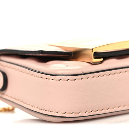 Fendi Nappa Matisse FF Embossed Nano Maxi Buckle Baguette Charm Rosa Quarzo 8 of 9