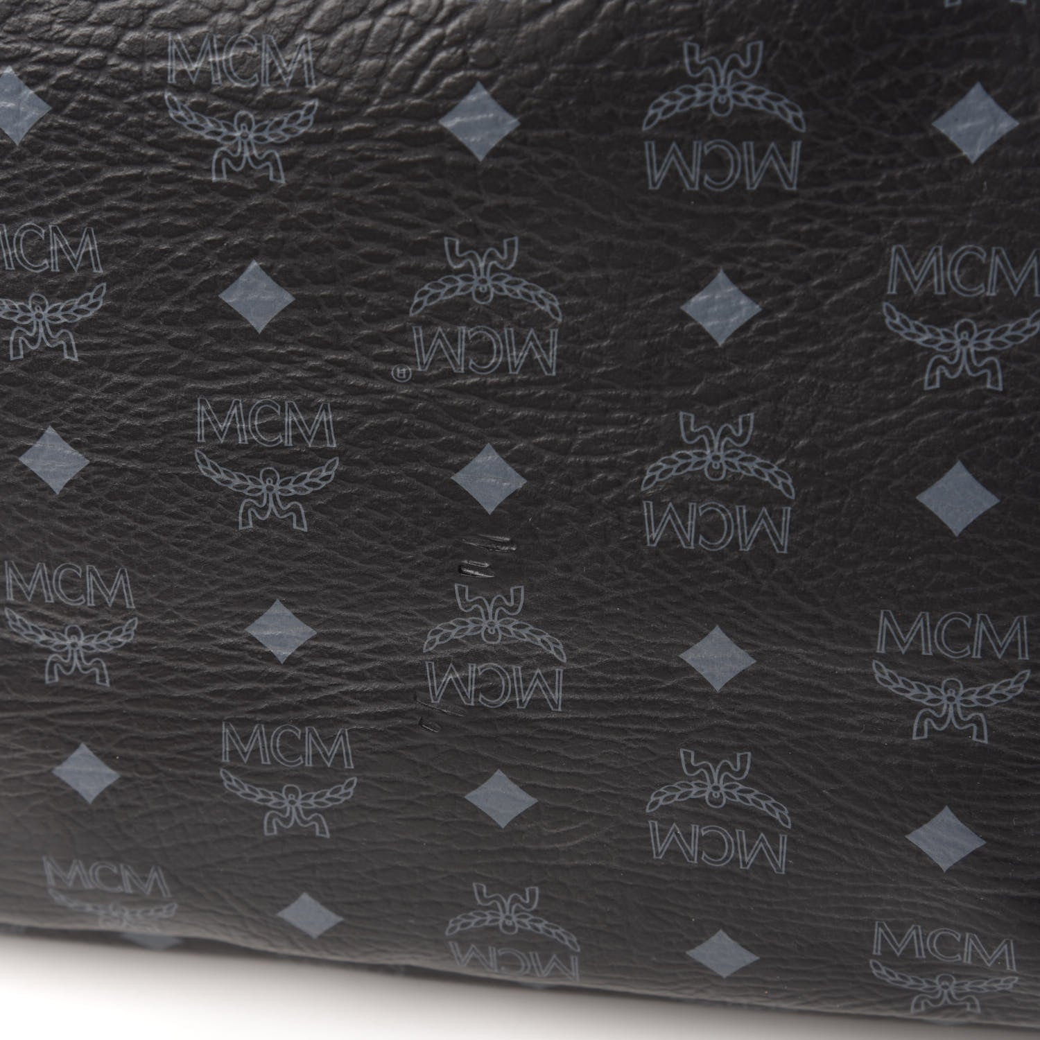 MCM Visetos Striped Munich Lion Tote Black 10 of 10