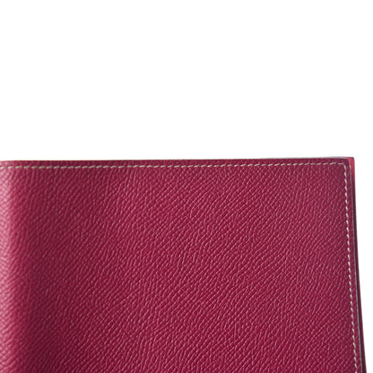 Hermes Epsom Bi-Color Globe Trotter Agenda Cover GM Tosca Rose Tyrien 9 of 12
