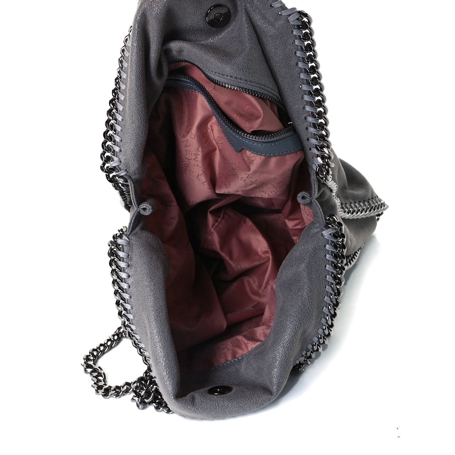 Shaggy Deer Falabella Fold Over Tote Grey