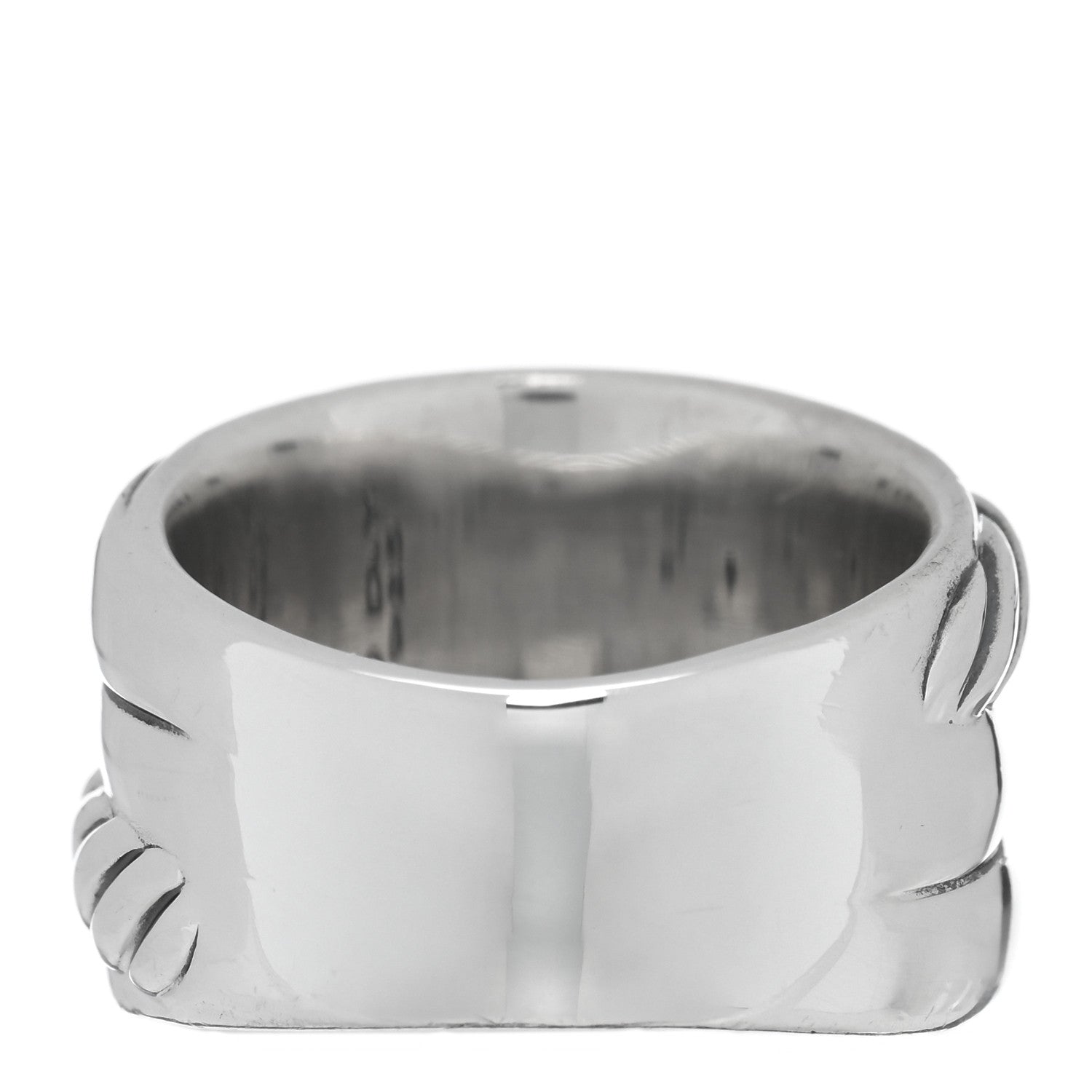 David Yurman Sterling Silver Crossover Cable Ring 55 7.25 3 of 4