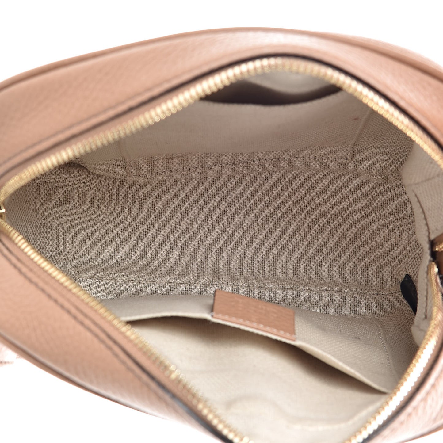Pebbled Calfskin Small Soho Disco Bag Rose Beige