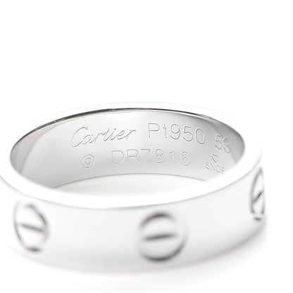 Cartier Platinum 5.5mm LOVE Ring 53 6.25 4 of 5