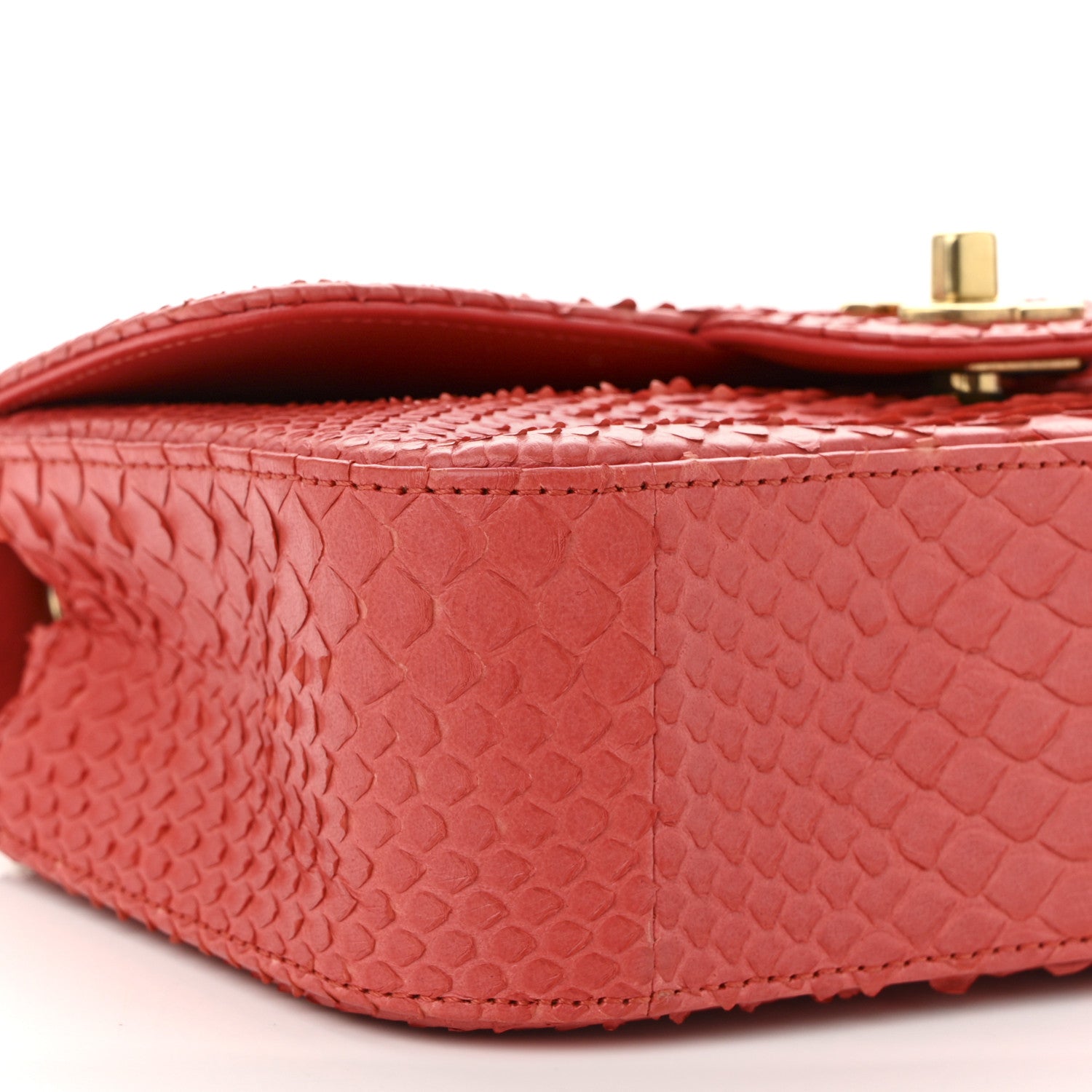 Chanel Snakeskin Mini Rectangular Flap Red 9 of 10
