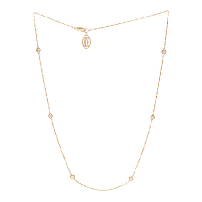 Cartier 18K Pink Gold 6 Diamond D'Amour Station Necklace 3 of 6