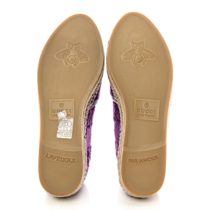 Gucci Terry Cloth GG Monogram Espadrilles 36 Purple 5 of 9