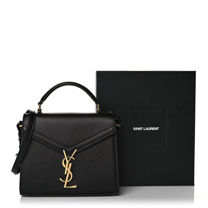 Saint Laurent Grain de Poudre Mini Classic Monogram Cassandra Top Handle Black 12 of 12