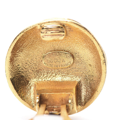 Chanel CC Button Clip On Earrings Gold 4 of 4