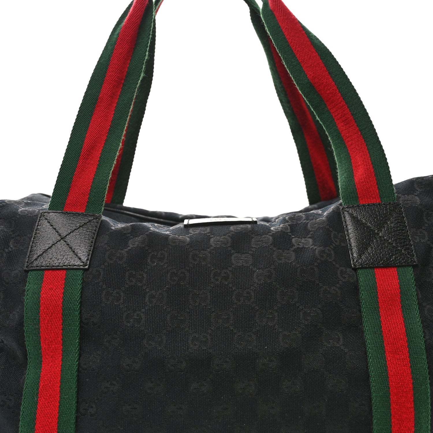Gucci GG Monogram Web Duffle Bag  Black 7 of 11