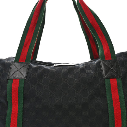 Gucci GG Monogram Web Duffle Bag  Black 7 of 11