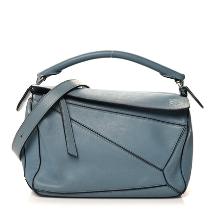 Loewe Calfskin Small Puzzle Bag Stone Blue 1 of 13
