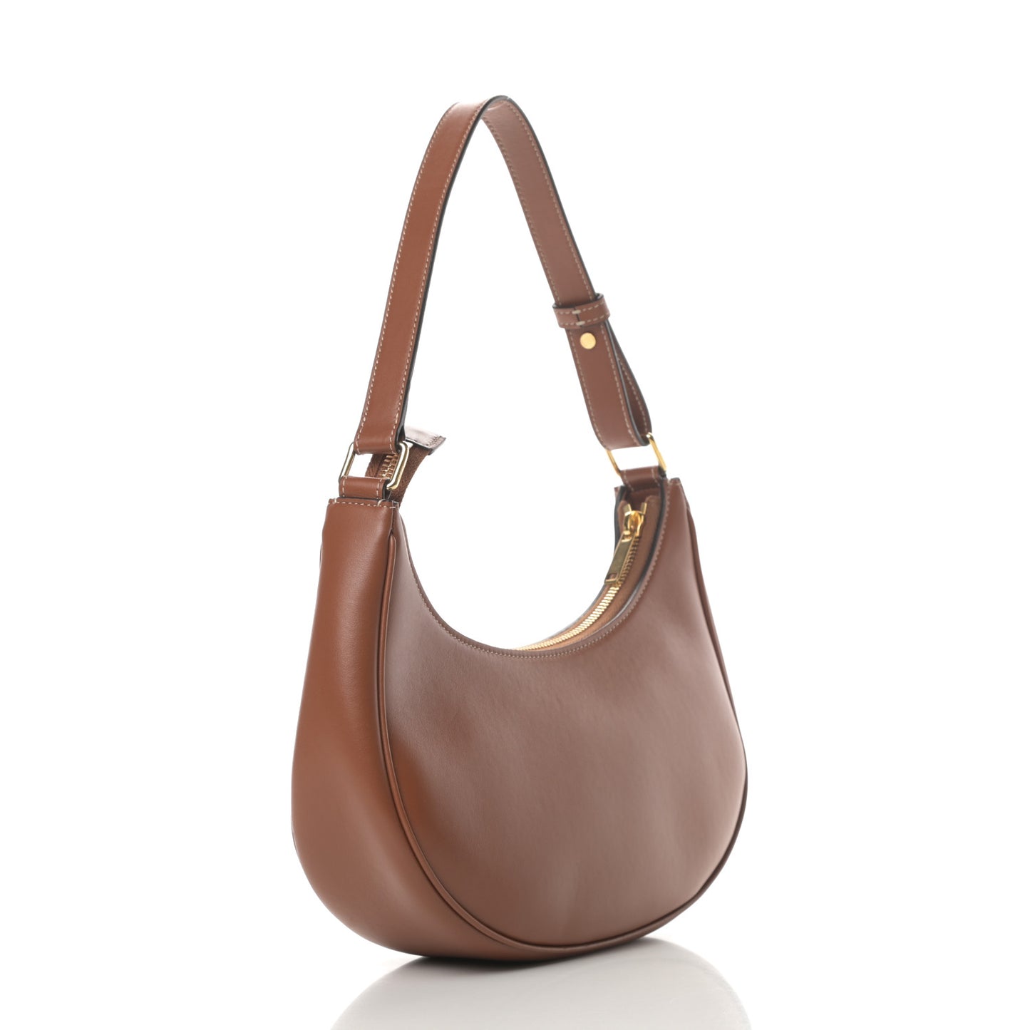 Smooth Calfskin Ava Shoulder Bag Tan