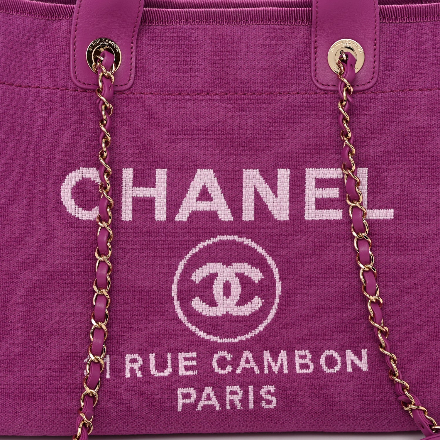 Chanel Mixed Fibers Small Deauville Tote Purple 9 of 11