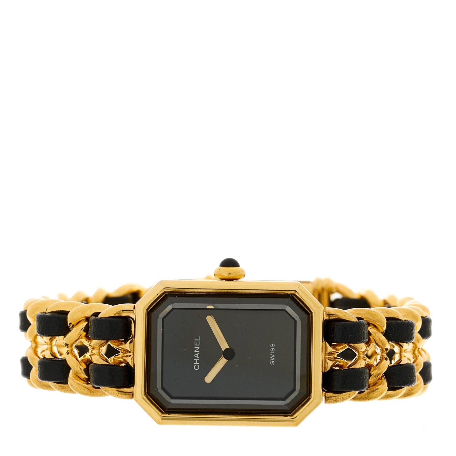 Chanel Stainless Steel Lambskin 20mm Chain Premiere Quartz Watch Gold L 2 of 4