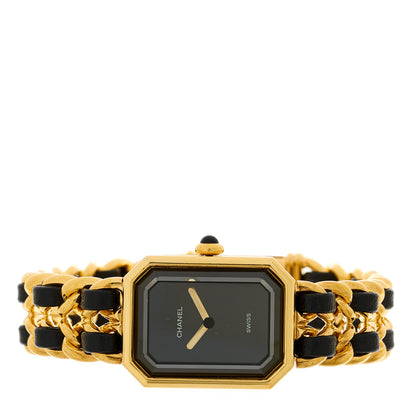 Chanel Stainless Steel Lambskin 20mm Chain Premiere Quartz Watch Gold L 2 of 4
