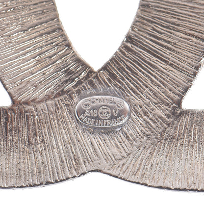Chanel Baguette Crystal CC Brooch Silver 4 of 5