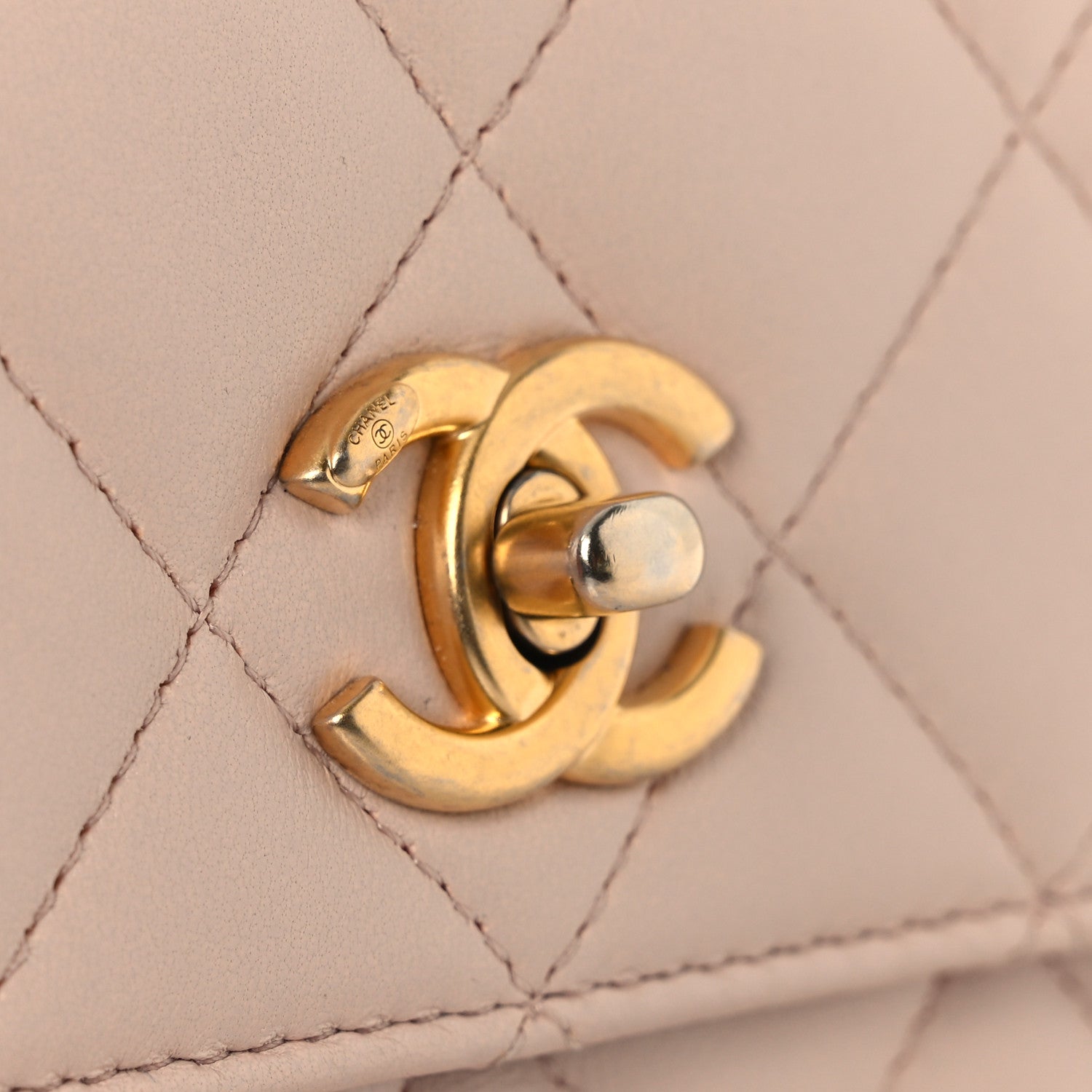 Chanel Lambskin Quilted CC Pearl Crush Wallet on Chain WOC Light Pink 13 of 15