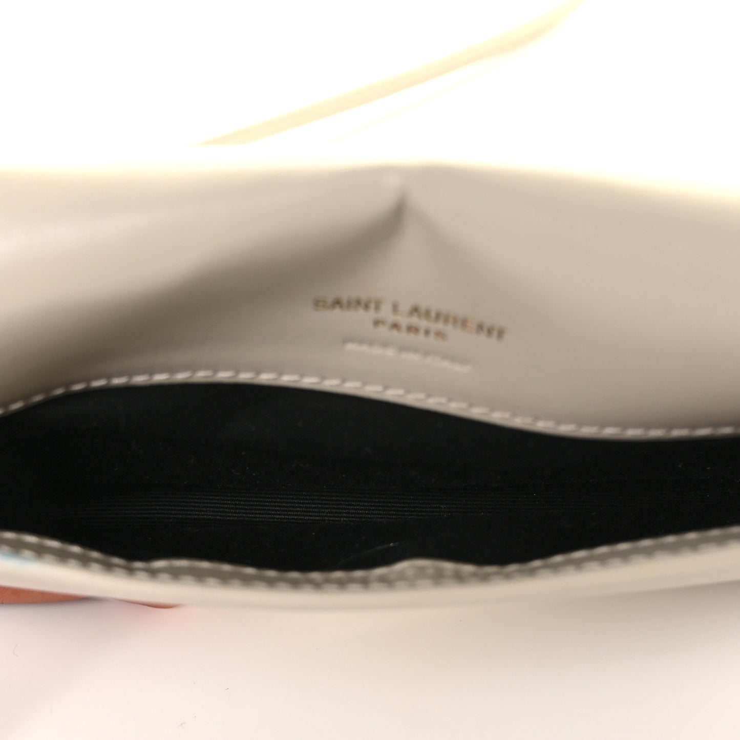 Smooth Calfskin Monogram Phone Holder Crossbody Crema Soft