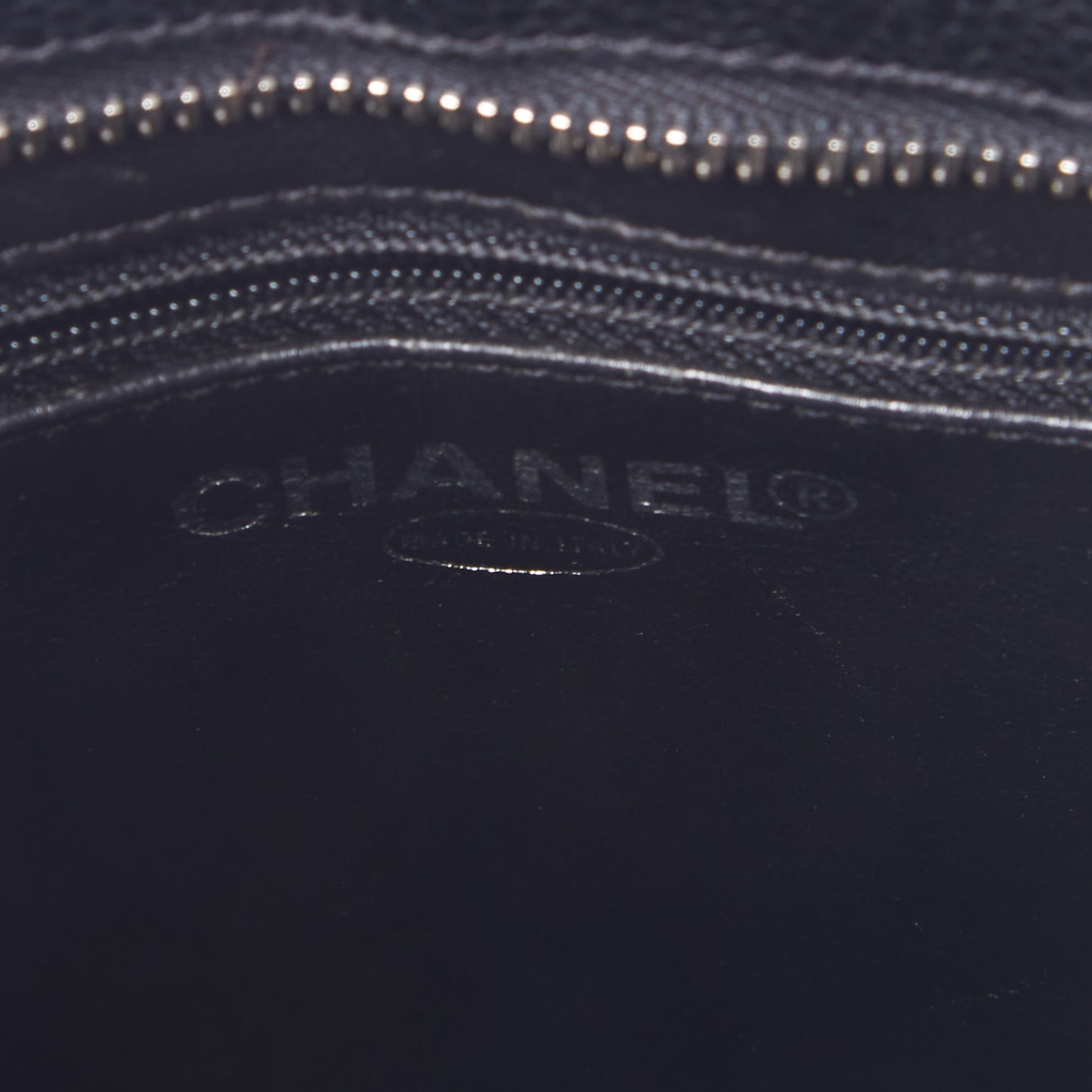 Caviar Quilted Medallion Tote Black