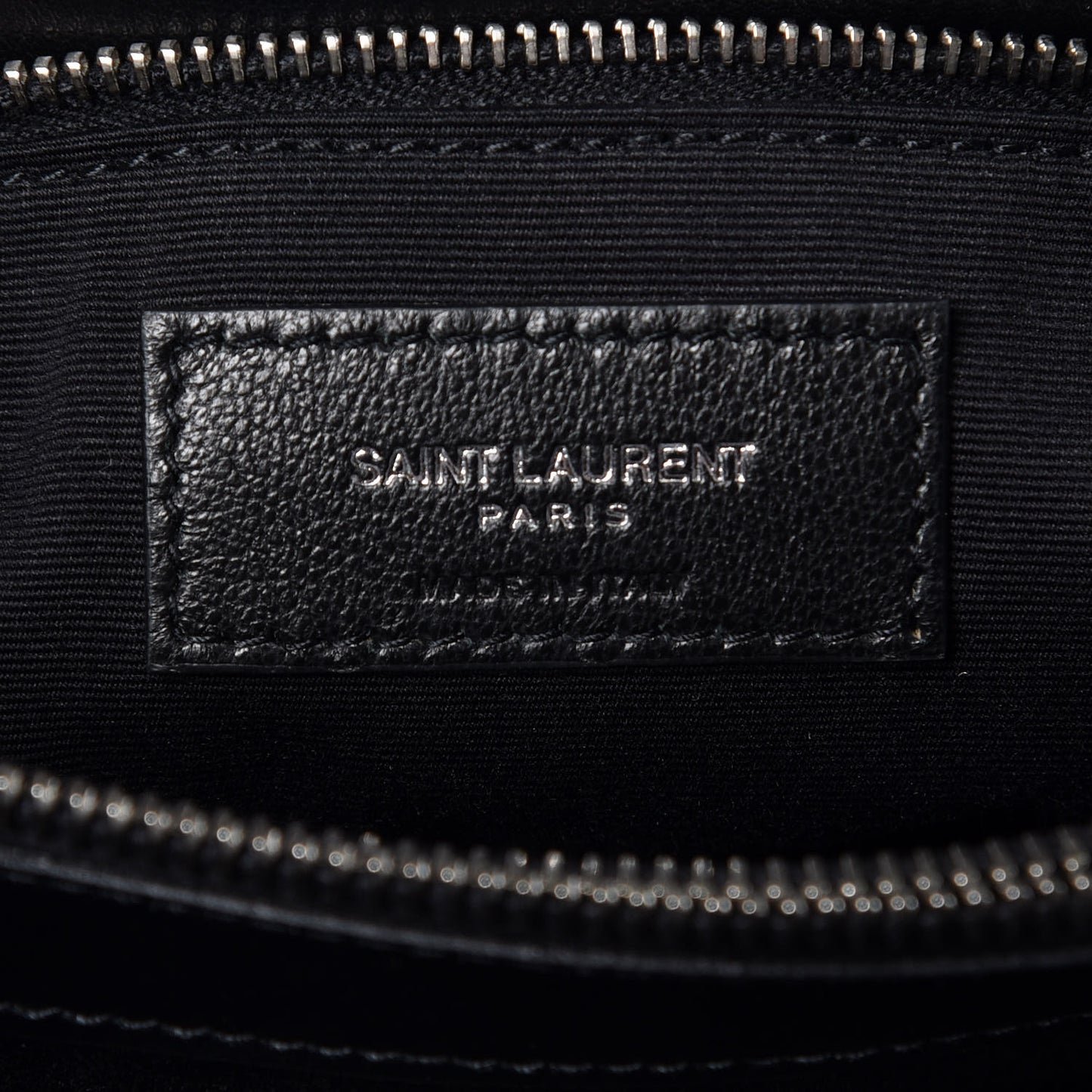 Calfskin Y Quilted Monogram Medium Loulou Chain Satchel Black