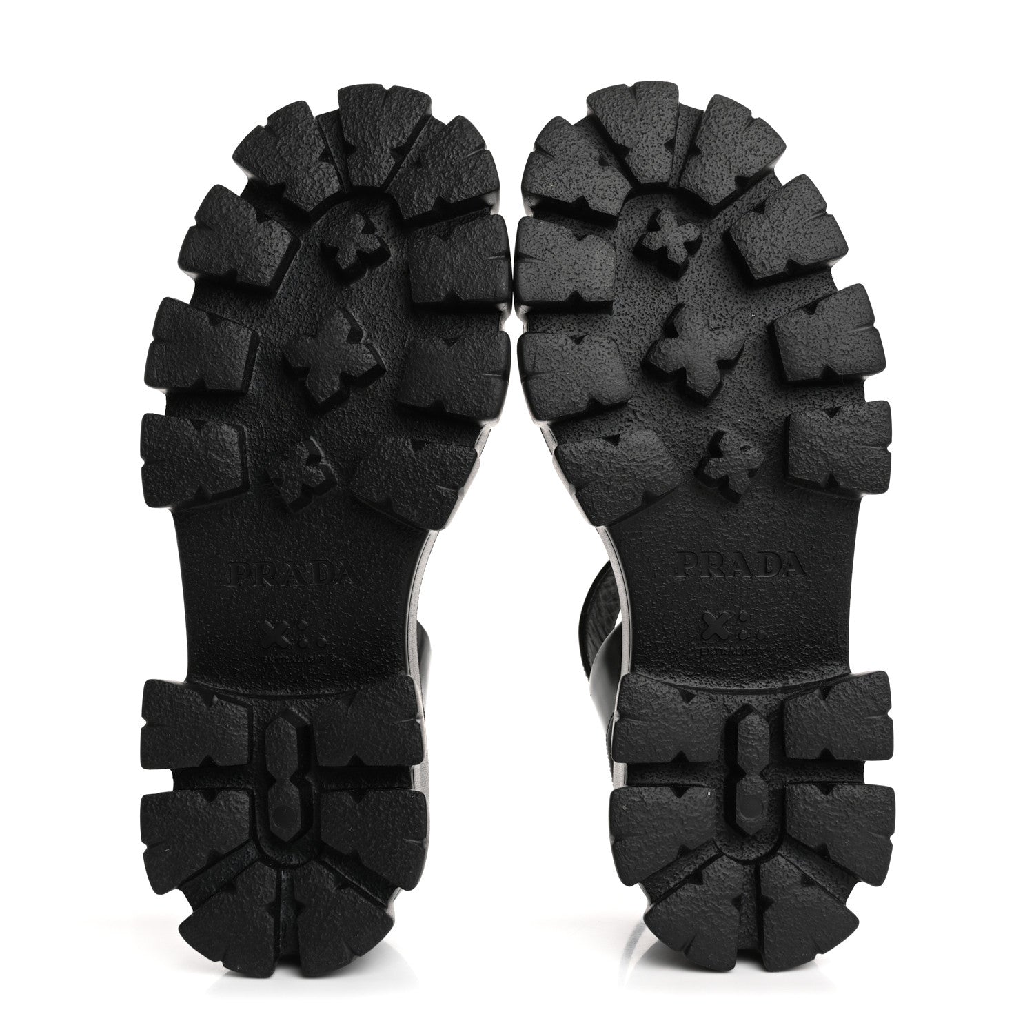 Prada Spazzolato Monolith 55mm Sandals 37 Black 6 of 9