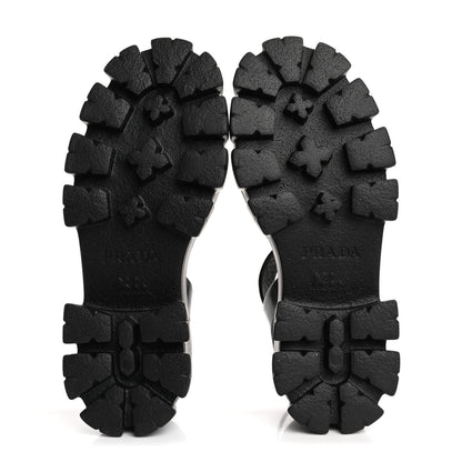 Prada Spazzolato Monolith 55mm Sandals 37 Black 6 of 9