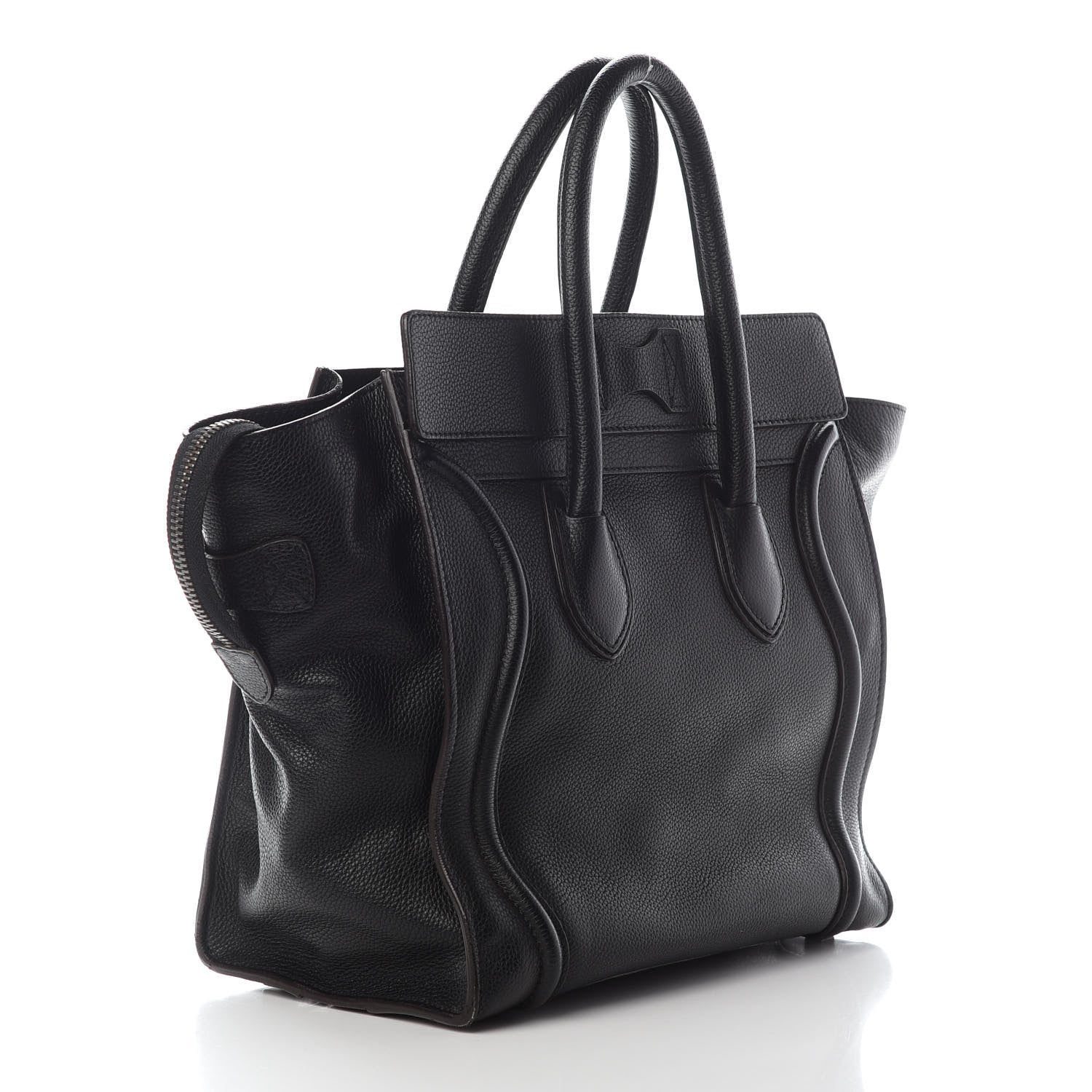 Celine Drummed Calfskin Mini Luggage Black 3 of 8