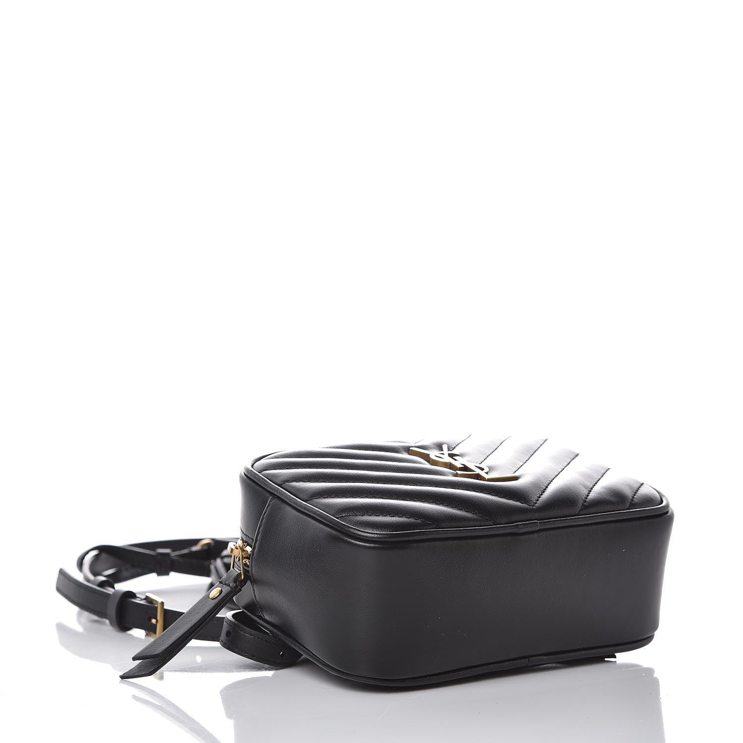 Saint Laurent Calfskin Matelasse Monogram Lou Belt Bag Black 4 of 8