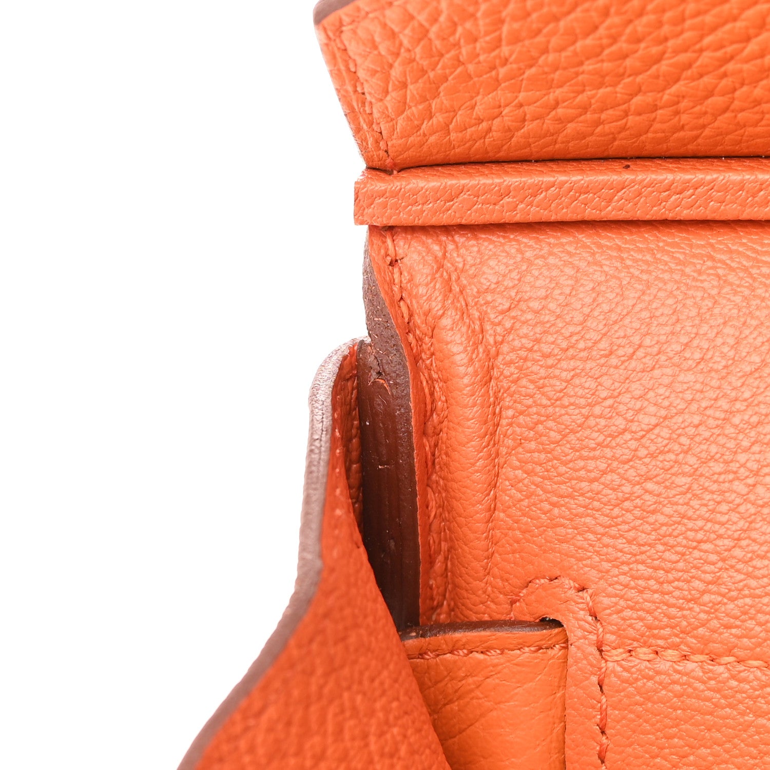 Hermes Taurillon Clemence Birkin 30 Orange 17 of 18