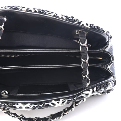 Chanel Patent Hand Embroidered Medium Just Mademoiselle Black 5 of 5