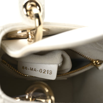 Christian Dior Lambskin Cannage Mini Lady Dior White 7 of 10