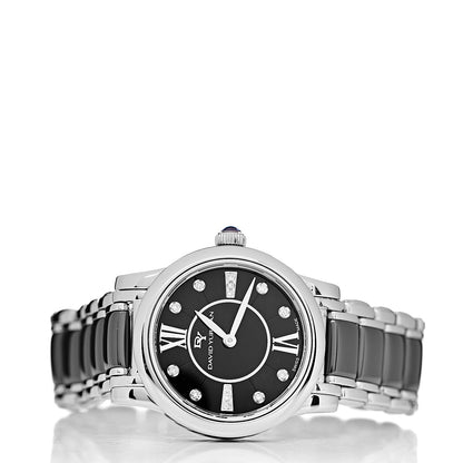 David Yurman Stainless Steel Ceramic Diamond 30mm Classic Quartz Watch Black 3 of 8
